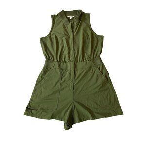 Athleta Olive Green Sleeveless Romper